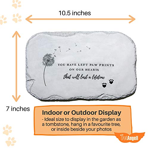 Pet Memorial Stones, Pet Headstone, Pet Loss Gifts - Pet Grave Markers, Dog Headstones, Dog Memorial Gifts for The Garden or Home, 10.5 x 7 x 0.5 inches: Waterproof Resin Pet Stone for Dog