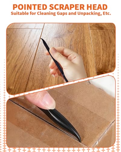15 PCS Carbon Fiber Plastic Scrapers Tool, Non-Scratch Scraper Tool for Tight Spaces, Multi-Purpose Label Scraper Pen-Shaped, for Car Cleaning Supplies, Kitchen, Crevices, Stains (Black) - color: 15 Pcs Black