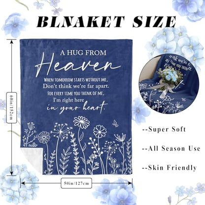 Sympathy Gifts for Loss of Loved One, Memorial/Bereavement Blanket for Loss of Mom Dad, in Memory of Loved One Gift, Grief Gifts for Women, Remembrance/Sorry Gift for Your Loss Blanket 60"X50"