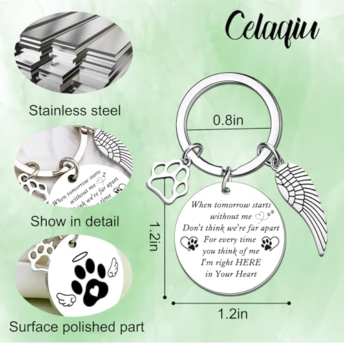 Pet Memorial Gifts for Dogs Cats Pet Memorial Keychain | Loss of Dog Sympathy Gift Dog Passing Away Gifts Cat Loss Sympathy Gift Keychain for Dogs Mom Dad Cat Mom Dad
