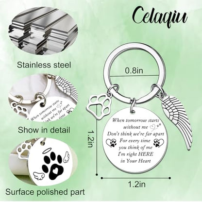 Pet Memorial Gifts for Dogs Cats Pet Memorial Keychain | Loss of Dog Sympathy Gift Dog Passing Away Gifts Cat Loss Sympathy Gift Keychain for Dogs Mom Dad Cat Mom Dad