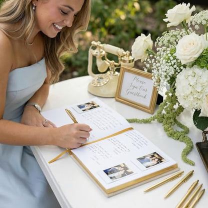 Beautiful Wedding Guest Book for Your Wedding Reception - Velvet Guestbook - color: Beige