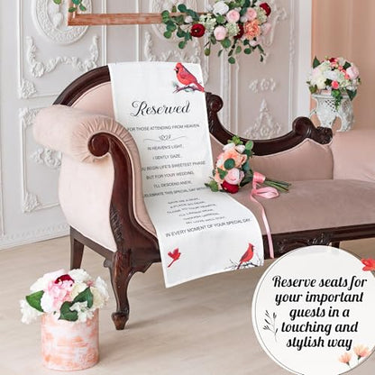 Yopyame Reserved Memorial Wedding Chair Sign Wedding Memorial Reserved Chair Sign Banner in Loving Memory Save a Seat for Someone in Heaven 15 x 50'' With Love From Heaven Memorial Signs for Loss Seat