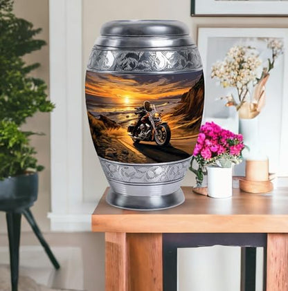 Motorcycle Urn for Ashes Adult Man - 10" Large Adult Size Cremation Urns - size: MON-10 Inch, 1 Pc