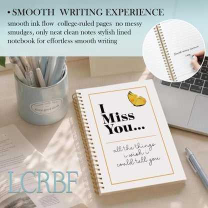 I Miss You Memorial Gifts Spiral Notebook Journal 5.5x8.3in | Sympathy Gifts for Loss of Loved One, All The Things I Wish I Could Tell You Notebook Journals for Grieving - color: I Miss