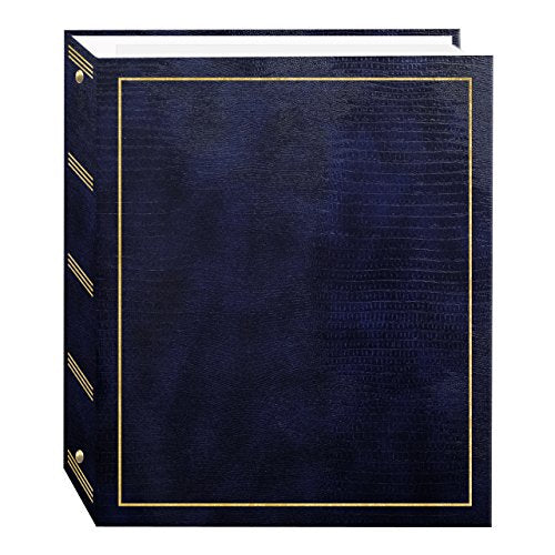 Pioneer Photo Albums Magnetic Self-Stick 3-Ring Photo Album 100 Pages (50 Sheets), Navy Blue - size: Large