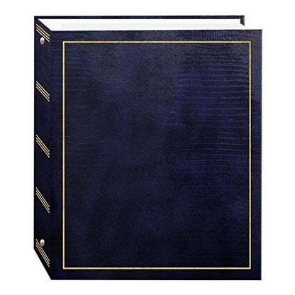 Pioneer Photo Albums Magnetic Self-Stick 3-Ring Photo Album 100 Pages (50 Sheets), Navy Blue - size: Large