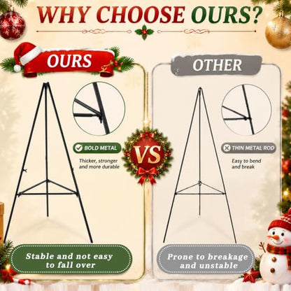 Detachable Christmas Metal Wreath Stands for Cemetery-2 Pcs 36 Inch - color: 2PCS Black, size: 36 Inch