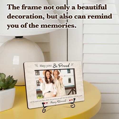 Happy Retirement Photo Frame For Women, Inspirational Gifts For Birthday Christmas Thanksgiving, May You Be Proud Of The Work Frame Appreciation Gift, Thank You Gifts For Teacher Coworker -41 - size: May You Be Proud