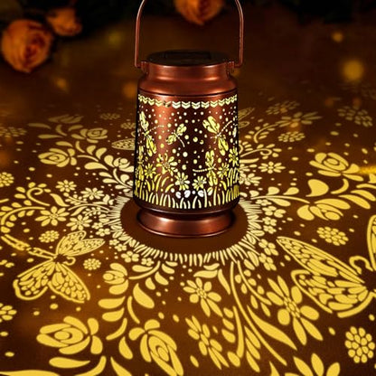 Solar Lanterns Outdoor Waterproof Gifts for Women Grandma Gifts - style: Dragonfly