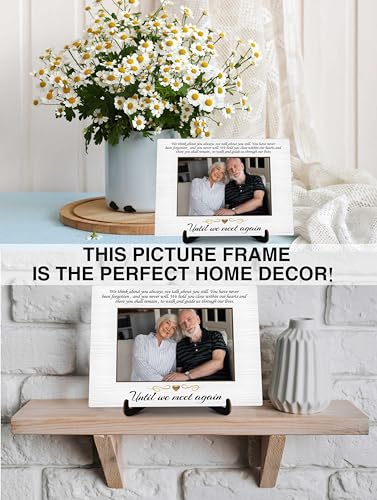 Memorial Picture Frame Gift, In Loving Memory of Loved One Gifts, Until We Meet Again Photo Frame for Loss Loved Ones Mother Father Grandma Grandpa Wife Husband -15 - color: Until We Meet Again
