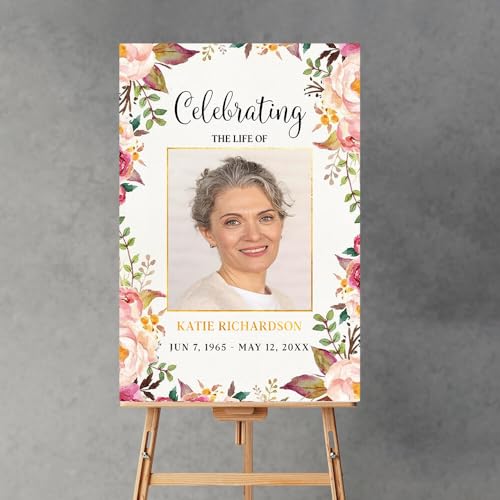Custom Welcome Sign - Celebration of Life Decoration, Large Memorial Sign, Funeral & Memorial Decor, Collage of Pictures - color: Version 3