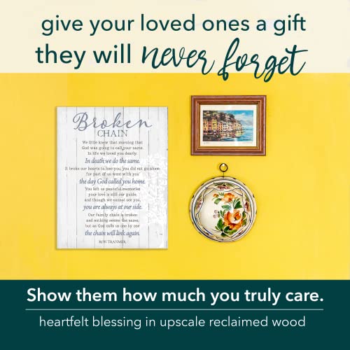 Dexsa Broken Chain 11.75 x 15 Wood Plank Look Wall Art Plaque | Made in the USA - size: 11.75" x 15"
