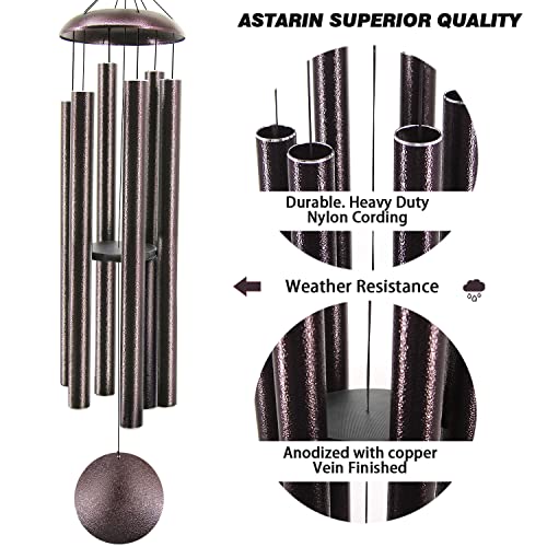 ASTARIN 60 in Extra Large Wind Chimes Outside - size: 60" Bronze