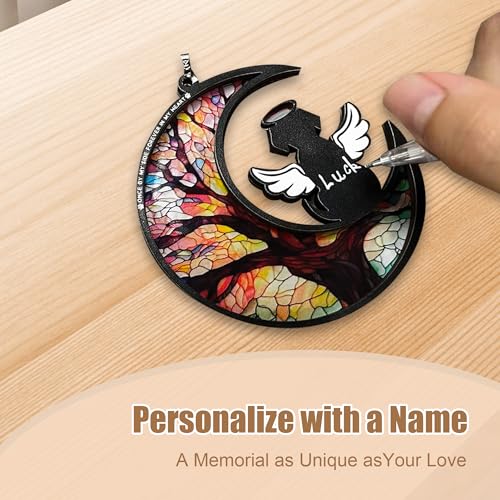 Dog Memorial Gifts for Loss of a Dog, Pet Loss Sympathy Gift with Suncatcher, Stand, Keychain & Sympathy Card, Dogs Remembrance Gift for Grieving Pet Owners