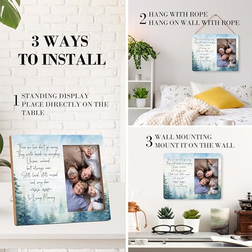 Memorial Pictures Frame, Those We Love Don't Go Away Photo Frame, Sympathy Gifts For Loss Of Loved One, Farmhouse Home Living Room Bedroom Decoration -b23