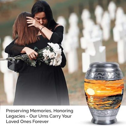 Ocean Urns for Human Ashes Male & Female - Small Urn for Human Ashes Keepsake - Mini Cremation Memorial - 3 Inch 1 Pcs - color: Ocean