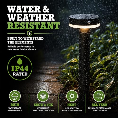 Solar Landscape Lights, Motion Sensor, 2 Modes, 55h Runtime, 4pk - size: In-Ground/Deck - 4 Pack