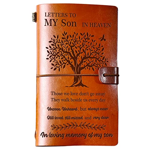 BeauGift Memorial Gifts for Loss of Son, Journal for Bereavement Gifts - color: Brown Son