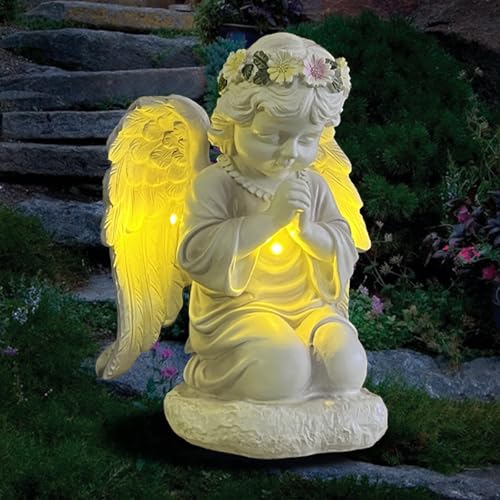 Weather Resistant Angel Solar Outdoor Garden Statue Lights
