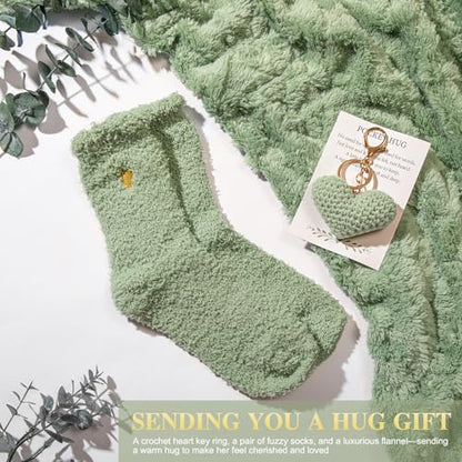 Get Well Gifts for Women Self Care Gifts Basket - Relaxing Spa Care Package After Surgery Feel Better Sympathy Mothersday Birthday Gift for Her Mom Sister Friend Wife (Green) - color: Green