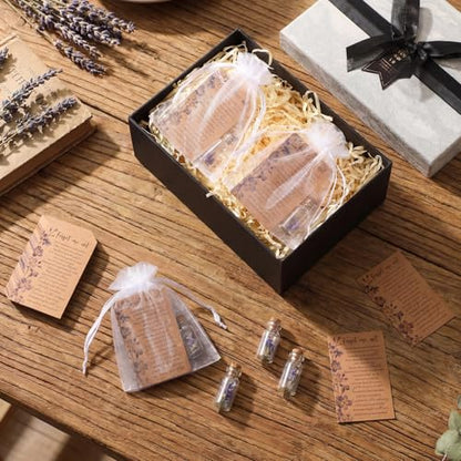 30 Set Funeral Favors, Mini Glass Bottles with Forget-me-not Dried Flowers, Sympathy Cards and Gift Bags, Memorial Gift Set for Guest Remembrance Keepsakes Celebration of Life Favors