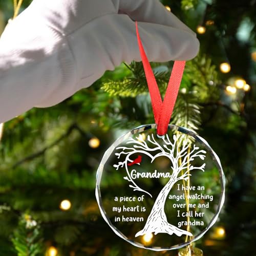 Memorial Gifts for Loss of Grandma Sympathy Gifts for Loss of Loved One, Bereavement Remembrance Gift for L OSS of Grandma, Memorial Gift for Women Glass Ornament
