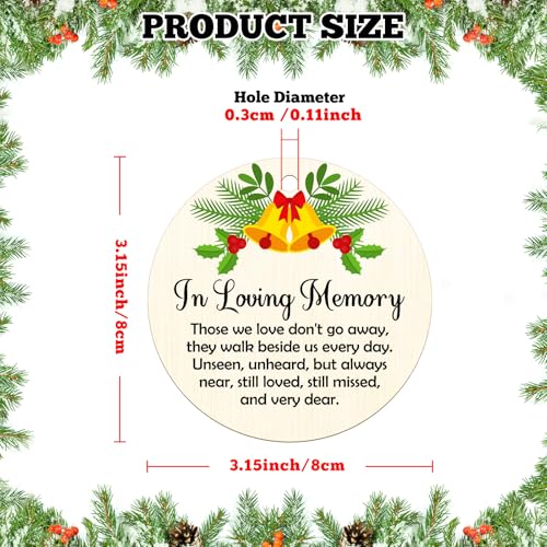 Memorial Wooden Ornaments Sympathy Gift for Loss Bereavement Gifts Ideas Christmas Ornament Memorial Condolences Grief Bereavement Gift Ideas for Loss of Mom Dad in Loving Memory Keepsake