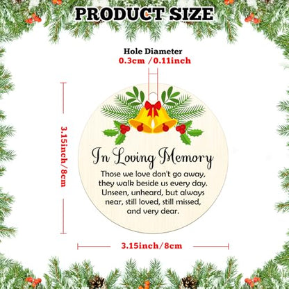 Memorial Wooden Ornaments Sympathy Gift for Loss Bereavement Gifts Ideas Christmas Ornament Memorial Condolences Grief Bereavement Gift Ideas for Loss of Mom Dad in Loving Memory Keepsake