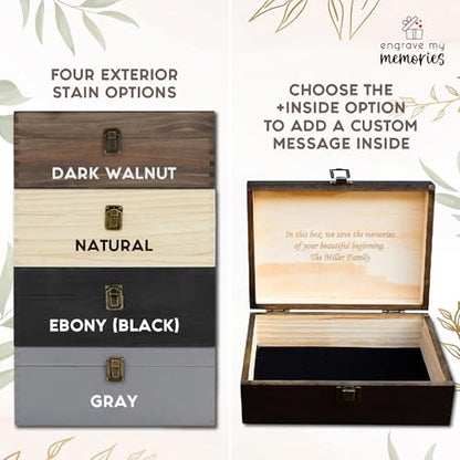 Personalized Time Capsule Memory Box – Custom Engraved Wooden Keepsake Box for Couples, Love Notes, Photos & Letters – Anniversary, Wedding & 18th Birthday Milestone Gift - style: 13. Time Capsule Designs