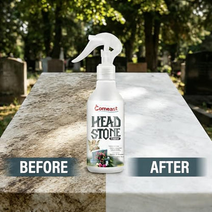 Headstone Cleaner for Graves,Highly Effective Gentle Formula for Cemetery,Gravestone & Tombstone Care,Safely Removes Dirt from Stone Surfaces 8.45 fl oz
