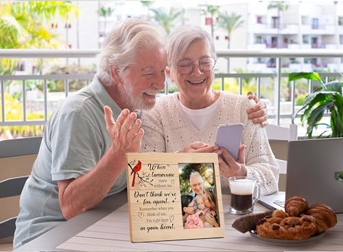 Memorial Picture Frame, In Loving Memory Wood Photo Frame, Sympathy Gifts Bereavement Gifts for Loss of Mom Dad Grandparents, When Tomorrow Starts Without Me Frame, Funeral Remembrance Gifts -d10 - style: Memorial 06