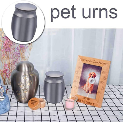 Small Urns for Ashes Mini Human Urns Small Keepsake Stainless Steel Mini Waterproof Memorial Cremation Container Jar for Memorial Pet（Black）