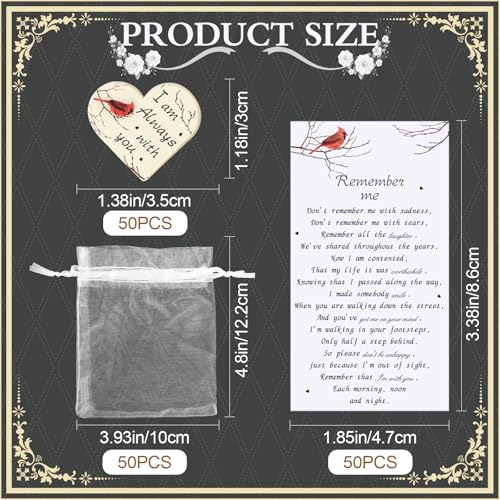 GUDELAK 50 Sets Funeral Favors for Guests, Cardinal Memorial Gifts - size: 50PCS