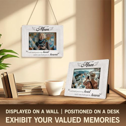 Memorial For Loss Of Mother Picture Frame, Bereavement Gifts For Mom, Sympathy Funeral Condolence Gifts For Loss Of Mother In Law, Memory Mom Picture Frame Fits 4x6”