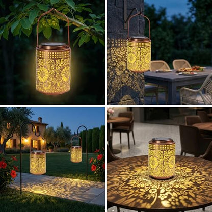 ZKLILI Sunflower Solar Lanterns Outdoor Waterproof Hanging Solar Lights Sunflower Gifts for Women Men Mom Lanterns for Yard, Patio, Lawn, Pathway, Landscape, Garden Decor - style: Sunflower