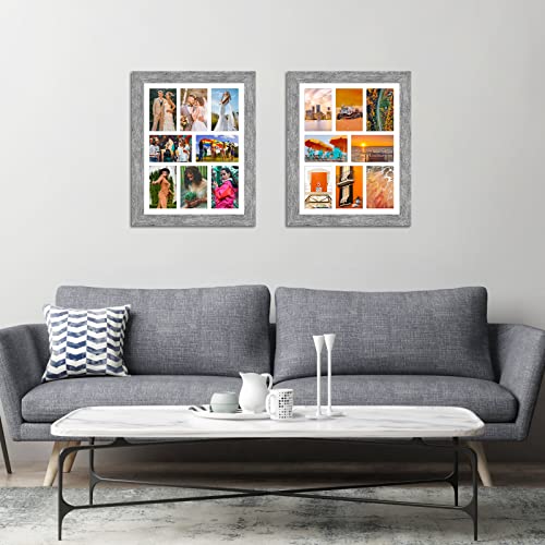 13x17 Collage Frame, 8 Open 4x6 Photo Frame Collage for Wall - color: Grey, size: 13x17 - (8 open4x6）
