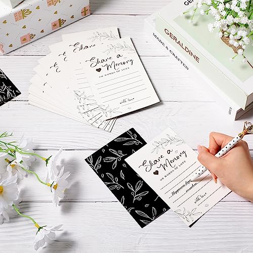 Pajean Funeral Memory Box with 50 Cards Clear Windows,Clear,Black - color: Black