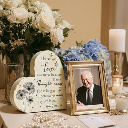 Yookeer Sympathy Gift Memorial Heart Present for Loss of Loved One Bereavement Gift Bereavement Sign Grieving Decorative Plaque for Loss of Deceased Father Mother Son Brother Condolence(Dandelion) - style: Dandelion