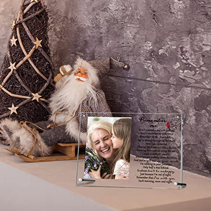 Roowest 1 Pcs Cardinal Memorial Acrylic Picture Frame 7x10 Inch Magnetic | Sympathy Gifts Loss of Loved One, Remembrance Bereavement Gifts, Funeral Memorial for Family, Magnetic Closure Decor - style: Cardinal