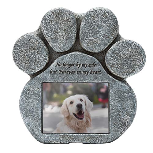 EXPAWLORER Dog Memorial Gifts for Loss of Dog | Pet Memorial Stone Gifts Picture Frame, Headstone Grave Markers with Sympathy Poem Remembrance Tombstone Keepsake