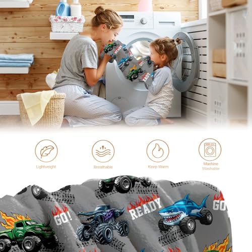 Car Shark Blanket Gifts for Adults Men Women Boys Girls Birthday Christmas Halloween Easter Dad Husband Boyfriend Son Throw Blanket 60"x80" - color: Car2, size: 60"x80"