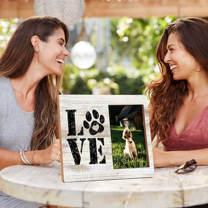 Dog Picture Frames, Puppy Photo Frame, Love Dogs Frames For Pictures, Pet Memorial Gifts, Farmhouse Home Living Room Bedroom Office Decoration -02 - style: Love Dogs 2