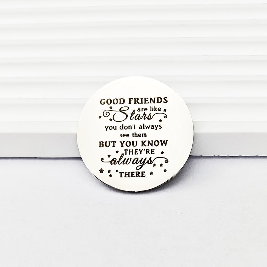 RFTWXHPN Long Distance Relationship Friendship Gifts for Women Men Pocket Hug Tokens Christmas Gift for Boyfriend Girlfriend - color: Good Friends Are Like Stars