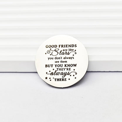 RFTWXHPN Long Distance Relationship Friendship Gifts for Women Men Pocket Hug Tokens Christmas Gift for Boyfriend Girlfriend - color: Good Friends Are Like Stars