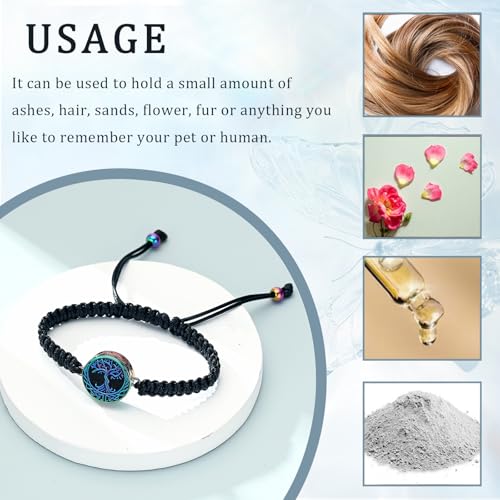 Imrsanl Tree of Life Urn Bracelet for Ashes for Women Men - color: Colorful