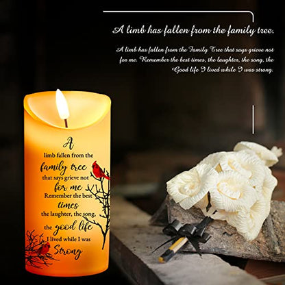 Gerrii Flameless Cardinal Memorial Sympathy Candle LED Battery,Memorial Style - style: Memorial Style