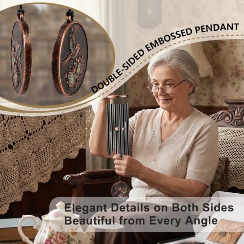 32”Hummingbird Wind Chimes for Outside, Gifts for Women Mom Grandma - size: 32" Hummingbird