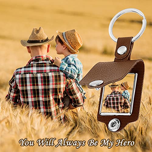 Double Sided Custom Keychain With Picture Alloy Color Printing Personalized Photo Keychain Customizable Text Gifts - color: D-fathers Day