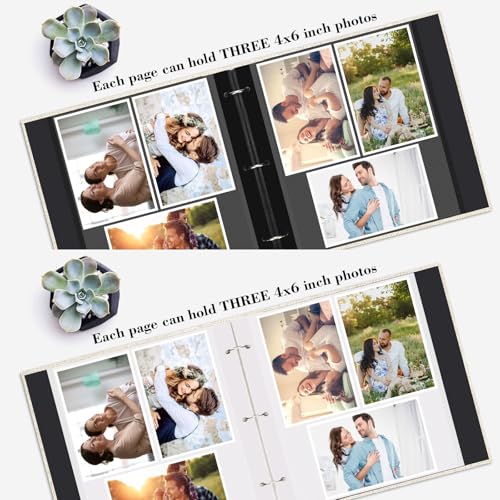 Zesthouse Photo Album Self Adhesive 60 Pages, 3-Ring Scrapbook Albums Holds 3x5 4x6 5x7 6x8 8x10 Photos (Green, 11"x10.6"/White 60 Pages) - color: Green, size: 11"x10.6"/White 60 Pages